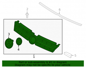 Grilă radiator VW Touareg 15-17, crom