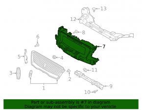 Кронштейн решетки радиатора grill Lincoln MKC 19-19