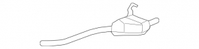 Silencer spate cu teava stanga Mercedes X164 GL420 GL450 GL500 GL550