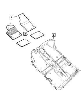 Коврик салона ткань задний правый Fiat 500 12-17