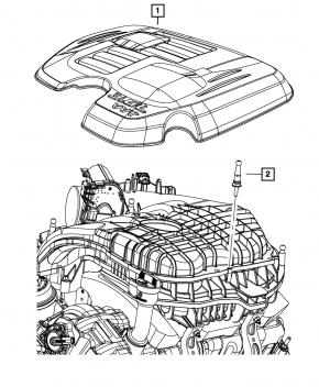 Накладка двигателя Dodge Challenger 09-23 3.6