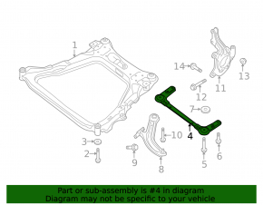 Suport cadru față Nissan Rogue 14-20