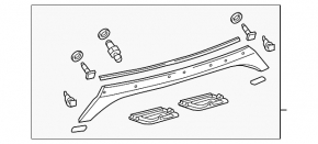 Молдинг крышки багажника Toyota Avalon 13-18 хром