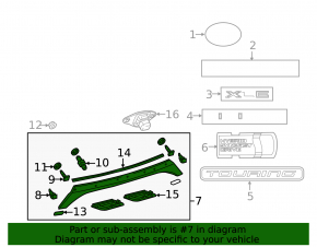 Молдинг крышки багажника Toyota Avalon 13-18 хром