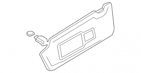 Козырек левый Audi A3 8V 17-20 4d черный
