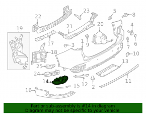 Решетка заднего бампера правая Mazda CX-70 25-26