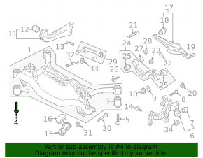 Болт крепления заднего подрамника 3шт VW CC 08-17 120мм