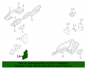 Петля двери нижняя задняя левая Infiniti G25 G35 G37 4d 06-14