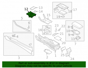 Ornamente consolă centrală față pentru Ford Fusion mk5 17-20, negre, pentru brichetă