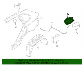 Корпус лючка бензобака BMW X6 F16 15-19 M