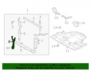 Планка замка капота Subaru Outback 10-14