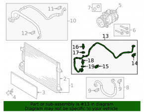 Трубка кондиционера печка-конденсер VW Beetle 12-14 2.5