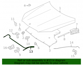 Cablu de eliberare capotă față Mercedes GLE 350 450 20-26
