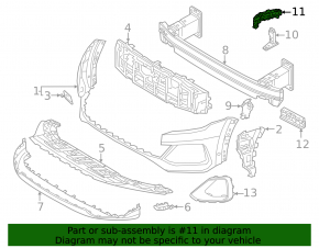 Suport bara față aripa stângă Audi Q8 24-26 S-line