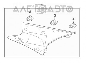 Накладка задней стойки левая Toyota Camry v55 15-17 usa серая