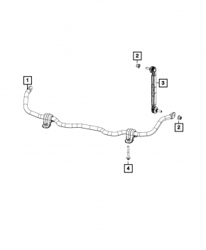 Стабилизатор передний Jeep Compass 17-26