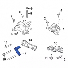 Кронштейн опоры АКПП нижняя Ford Explorer 16-19