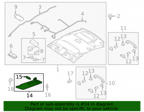 Vizor dreapta Mazda 6 19-21 fara trapa, gri cu iluminare din spate