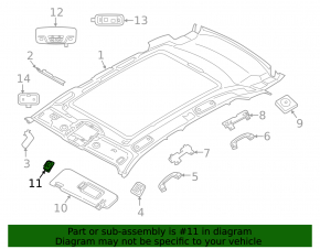 Крючок крепления водительского козырька BMW X7 G07 19-22 Canberra-beige