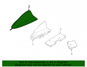 Корпус антенны плавник BMW X1 F48 16-22