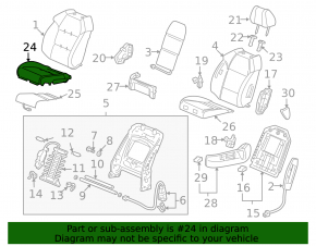 Водительское сидение Acura MDX 07-09 без airbag, кожа черн
