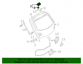 Петля двери багажника левая Mazda3 03-09 HB