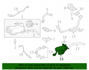 Охладитель ЕГР Toyota Camry v55 15-17 hybrid usa