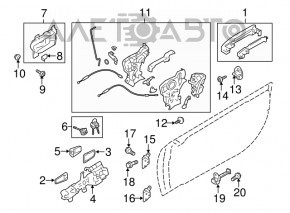Заглушка внешней ручки передняя левая Subaru Forester 19-24 SK