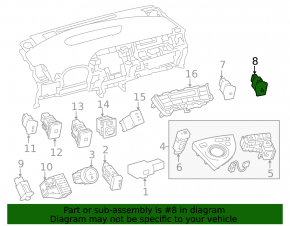 Кнопка вентиляции салона от солнечной батареи Toyota Prius 30 10-15