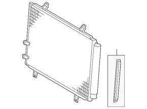 Radiatorul condensatorului de aer condiționat pentru Lexus ES350 13-18