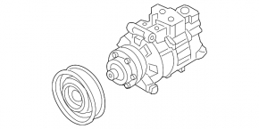 Компрессор кондиционера Audi A6 C8 19-24 2.0T