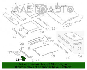 Мотор панорамы Mercedes GLC 16-22 шторка, INTEVA