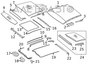 Мотор панорамы Mercedes GLC 16-22 шторка, INTEVA