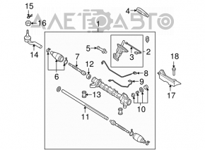 Рулевой наконечник левый Mazda3 MPS 09-13