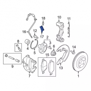 Датчик ABS передний левый Ford Transit Connect MK2 13-23
