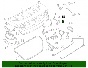 Отбойник крышки багажника левый Ford Fusion mk5 13-20 на кузове