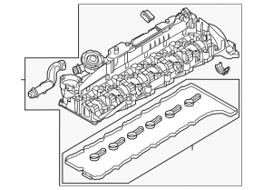 Capac supapă BMW X5 F15 14-18 535d, 535dxi, 3.0L cu turbo diesel, X5
