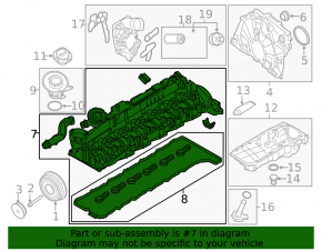 Крышка клапанная BMW X5 F15 14-18 3.0 N57