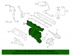 Турбина в сборе с коллектором BMW X3 G01 20-24 2.0T