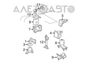 Подушка двигателя верхняя Lexus RX300 98-03