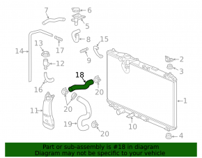 Furtun de răcire superior Acura ILX 16-22 2.4