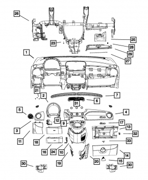 Накладка шифтера КПП Fiat 500 12-19 МКПП