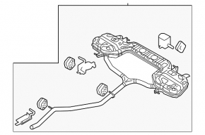Глушитель задняя часть бочка Audi A6 C8 19-25 2.0T