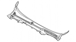 Grilă ștergătoare de parbriz din plastic pentru BMW 5 G60 24-26