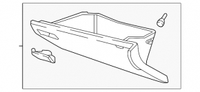 Перчаточный ящик, бардачок Honda Insight 19-22 черный, царапины