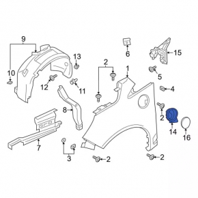Корпус зарядного порта Ford C-max MK2 13-17 Energy
