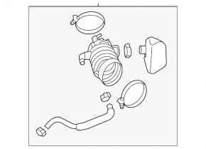 Воздуховод на коллектор Hyundai Azera 12-17 3.3