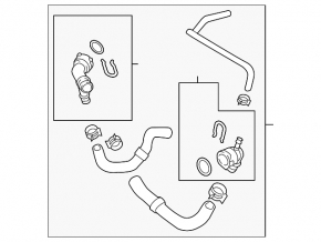 Патрубок охлаждения верхний VW Tiguan 18-24 2 шланга