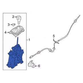 Шифтер КПП Ford Edge 15-18 2.0