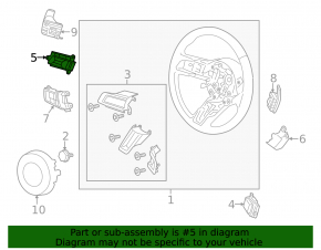 Кнопки управления на руле верхние левые Ford Mustang mk6 18-23 царапина